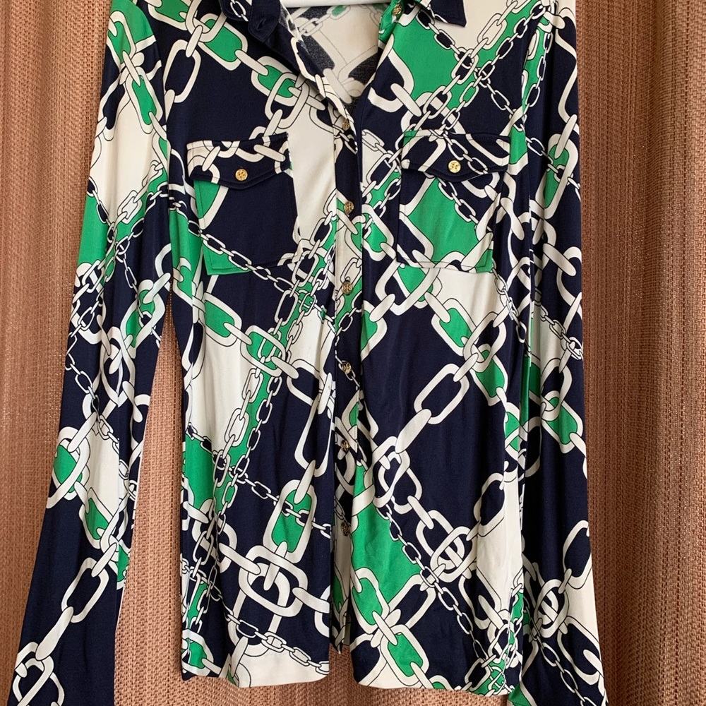 Tory Burch Stylish Chain Print Women's Top